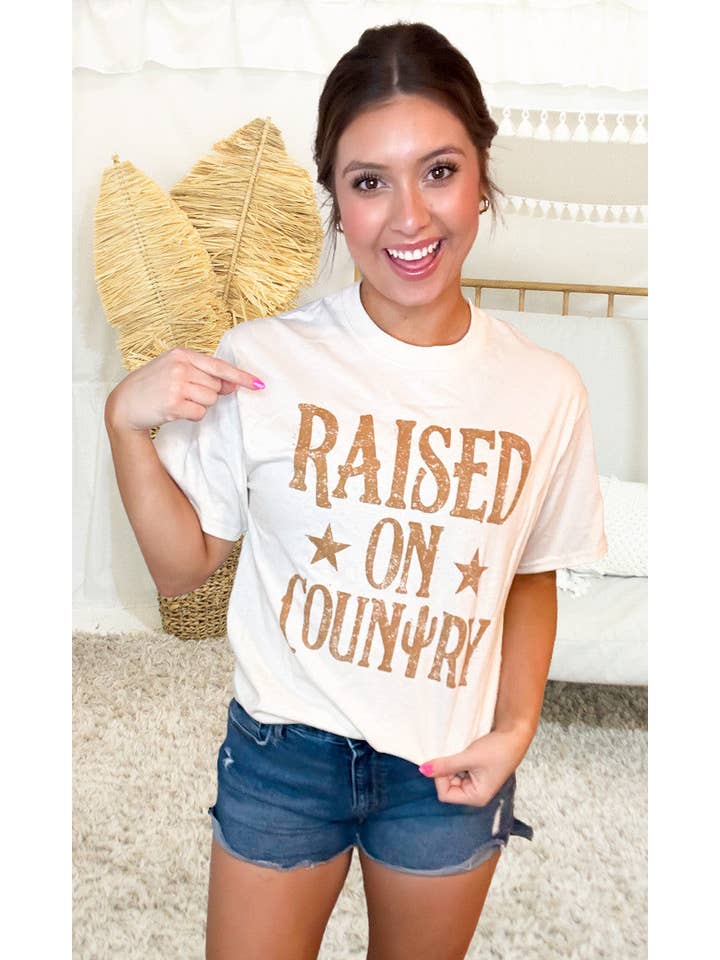 Sugar Stitch - Wholesale Screen Printed T-Shirt - Women's - Raised on Country T-Shirt6