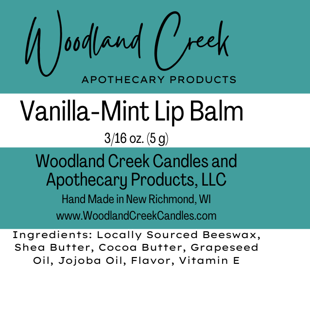 Woodland Creek Candles - Wholesale Lip Balm - Vanilla-Mint Lip Balm2