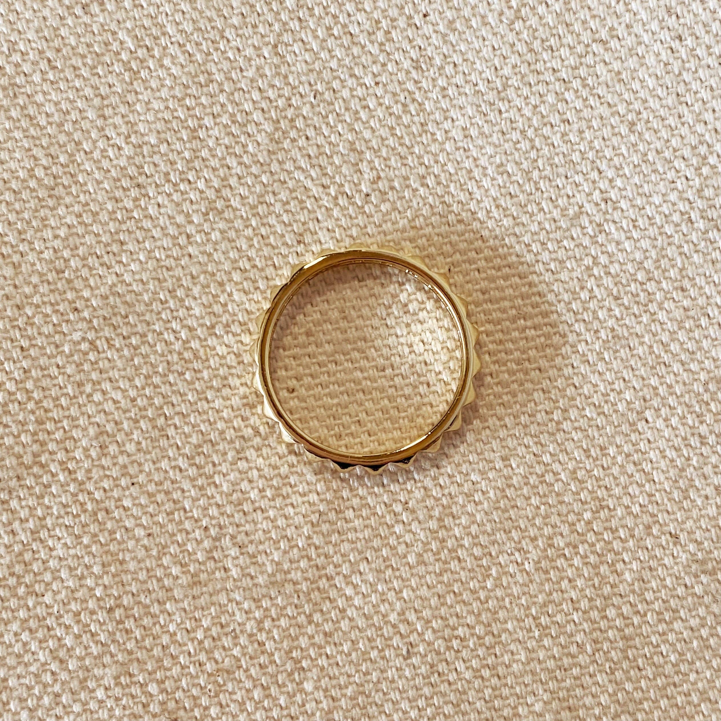 GoldFi - Vendita all'ingrosso Anello midi/a fascia - Anello a fascia a spillo riempito in oro 18 carati3