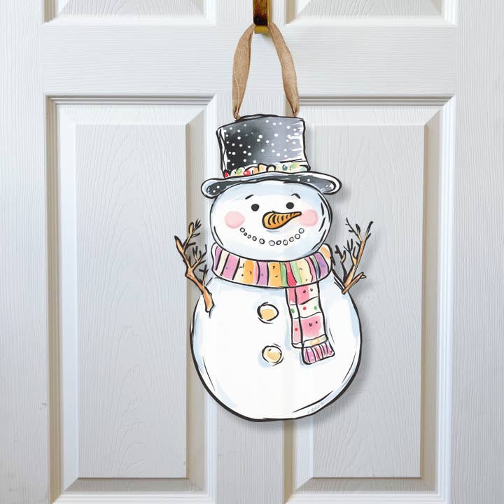 Winter Snowman Door Hanger-Frosty Icy Season Sweet Cold for wholesale by Home Malone
