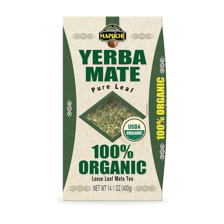 Pure Leaf 100% Organic Yerba Mate (USDA NOP Certified) 14.1oz (400g) - Case of 10 for wholesale by M5 Corporation