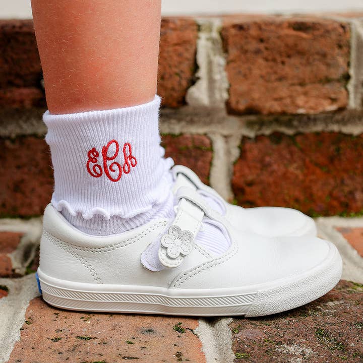 Carson Elizabeth Kids - Wholesale Socks - Kids - White Ripple Socks1