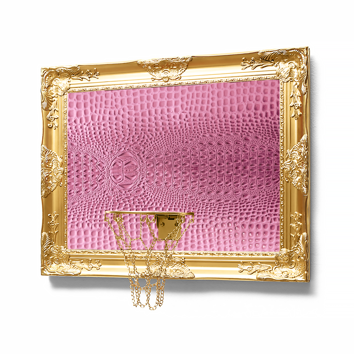 Hoops and Heritage - Wholesale Wall Art Set - Pink Gator Basketball Hoop2