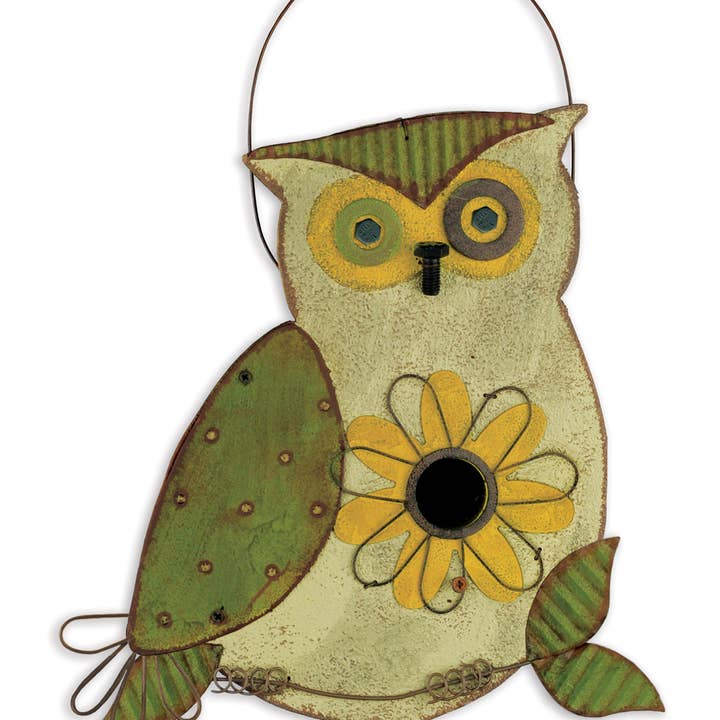 Owl Birdhouse - 91321 for wholesale by Sunset Vista Designs