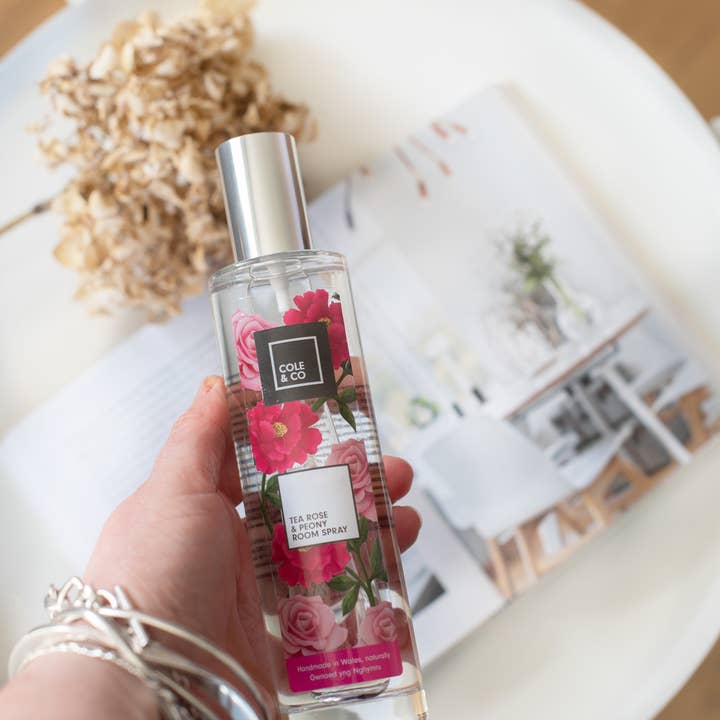 Tea Rose & Peony Room Spray for wholesale by Cole & Co