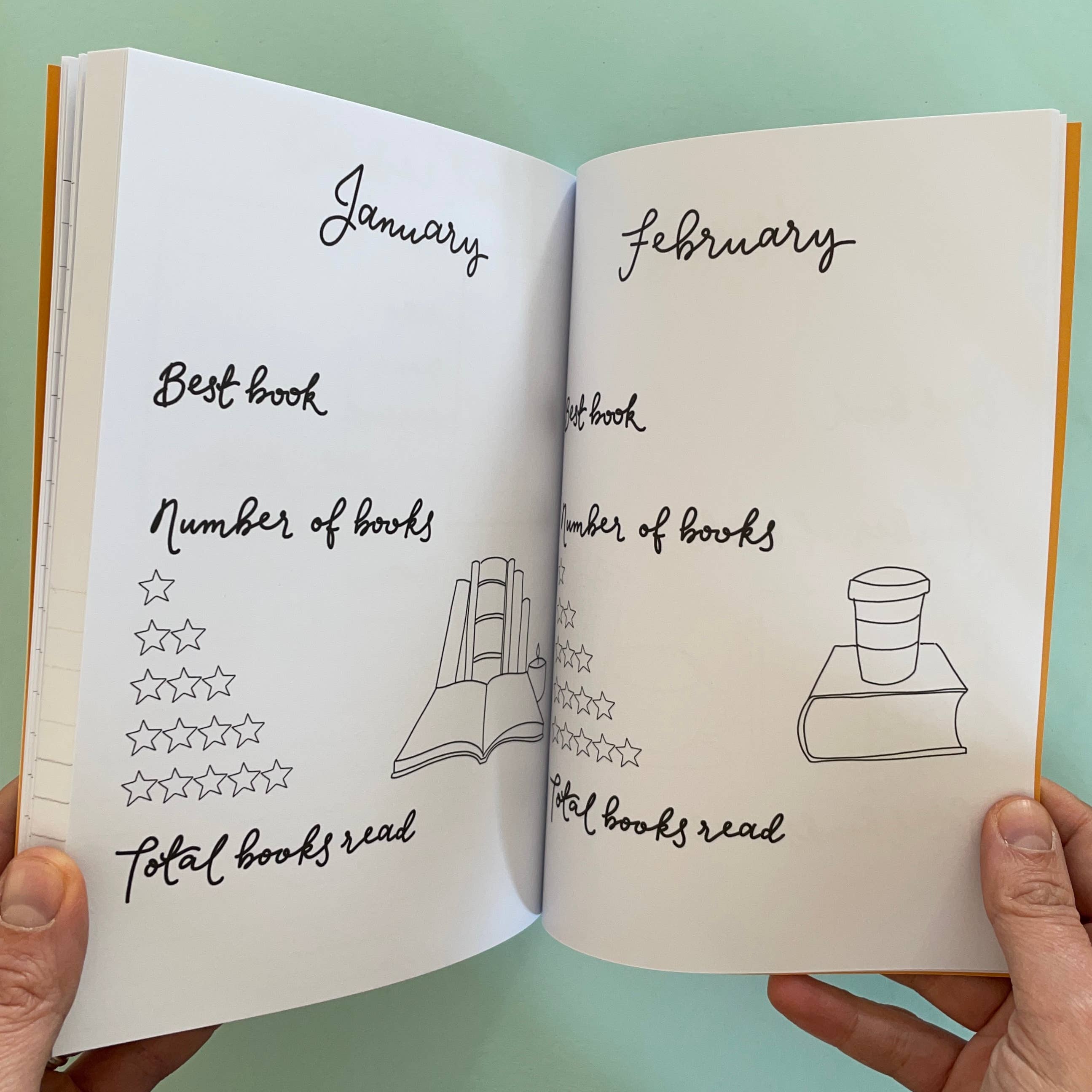 And Hope Designs - Cards, Stickers & Stationery - Wholesale Journal/Diary - Reading Journal, A5 Book Tracker, Literary Planner, Gift9