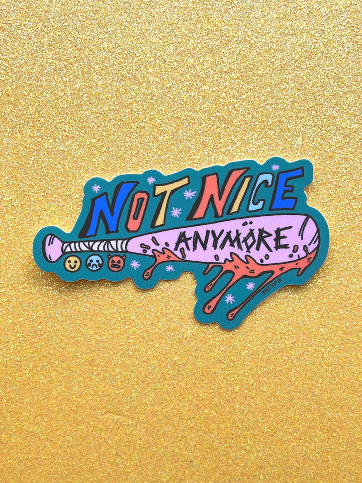 Ikke rart længere! 3 tommer vandtæt vinyl klistermærke for engroshandel hos Beeftopia