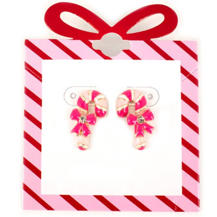 JOIA ACCESSORIES - Wholesale Dangle Earrings - CANDY CANE POST EARRING, 13 74631