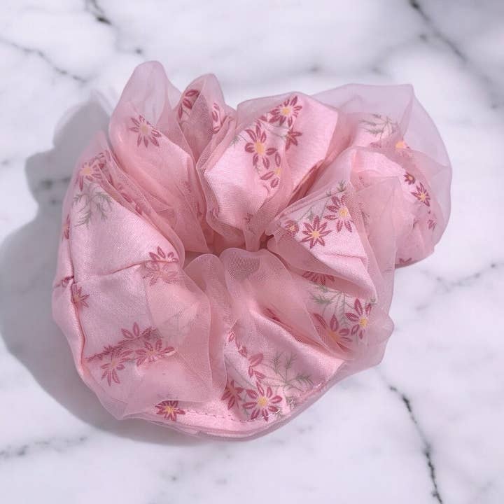 BYREN | ÉLINE L'ATELIER - Wholesale Hair Accessories Set - Women's - Floral pattern scrunchie FQ24M