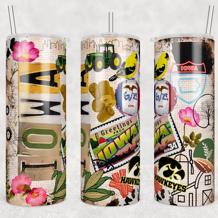 Stat Iowa | Tumbler for engroshandel hos Designs by Robyn