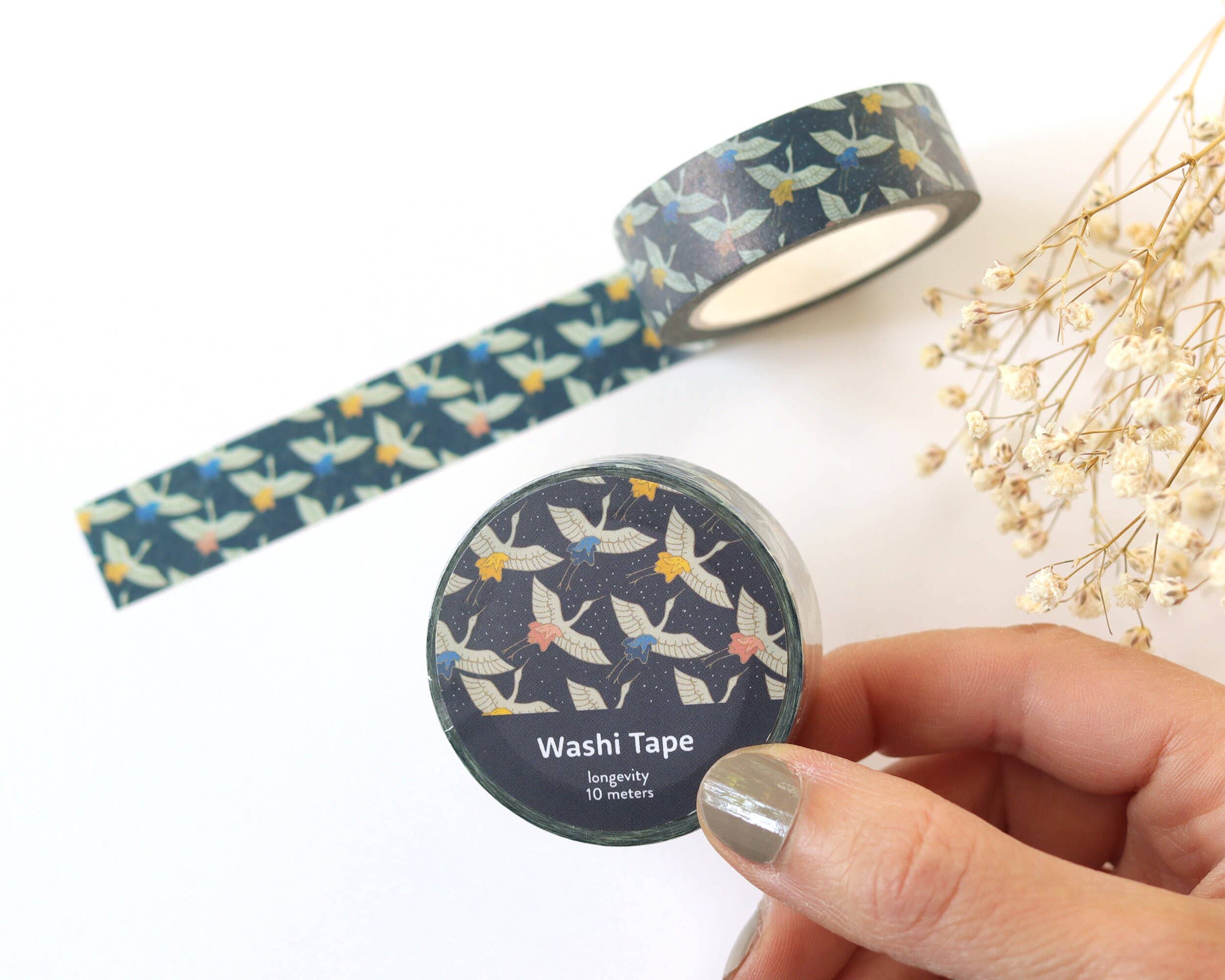 RippleSplash Studio - Wholesale Washi Tape - Elegant Crane Washi Tape - 15mm x 10m3
