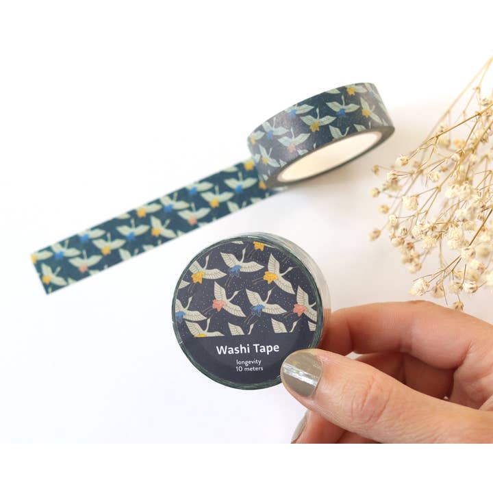 RippleSplash Studio - Wholesale Washi Tape - Elegant Crane Washi Tape - 15mm x 10m3