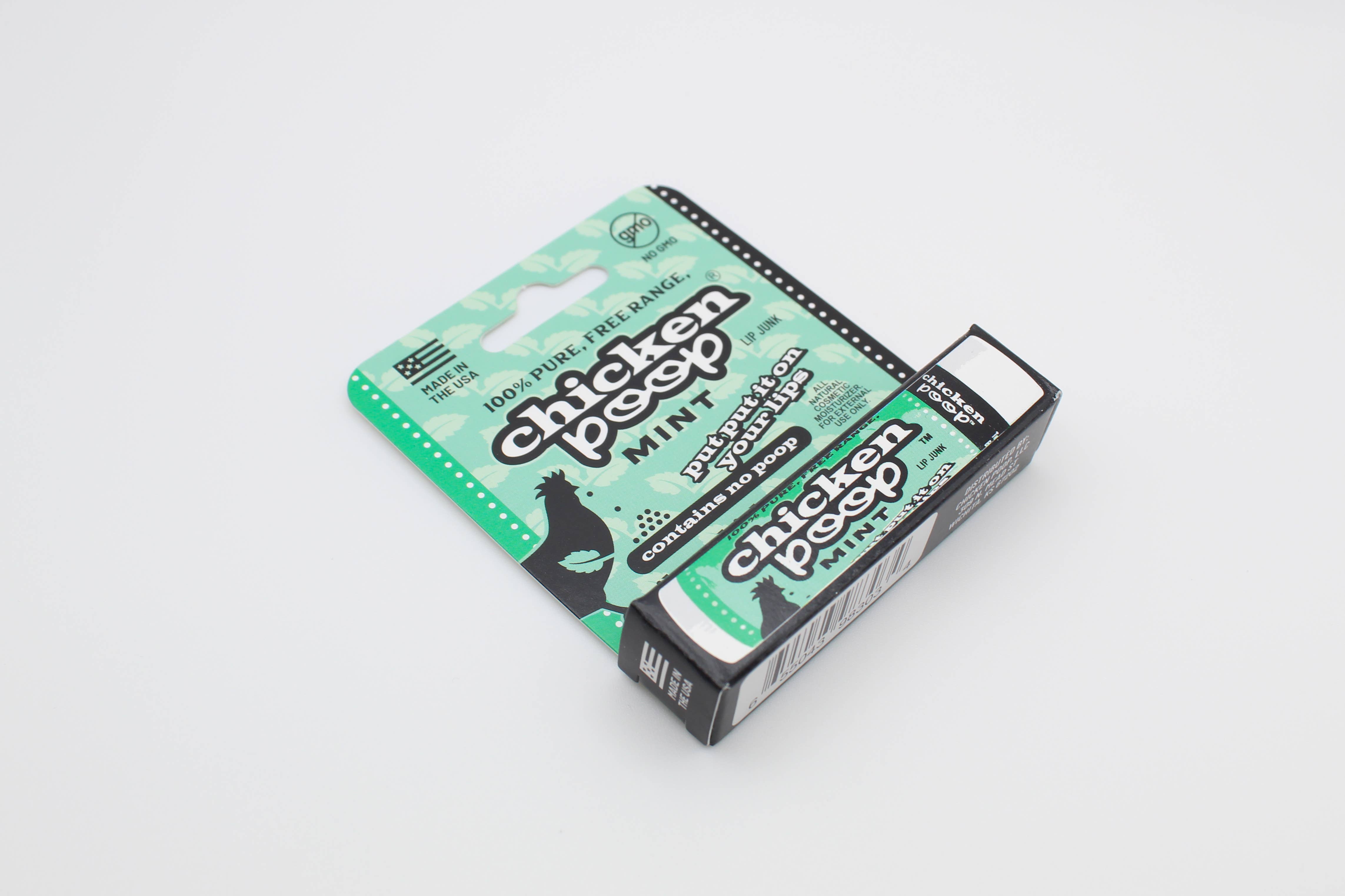 Chicken Poop - Wholesale Lip Balm - Chicken Poop® MINT Lip Balm, All Natural 16ct. HANG TAB4