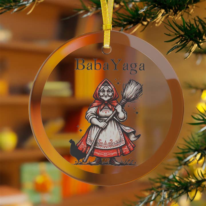 Babushka Cat - Wholesale Ornament - Baba Yaga Glass Ornament Polish Gifts, 1 Pc or 10 Pc