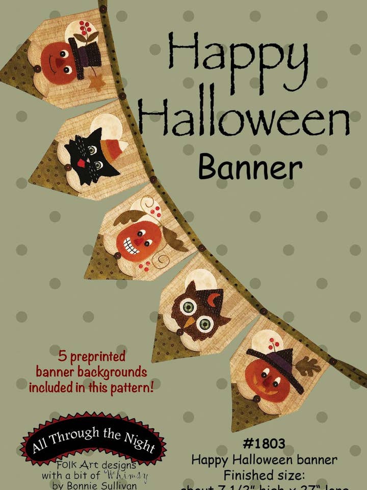 1803 - Bannière Joyeux Halloween pour la vente par All Through The Night