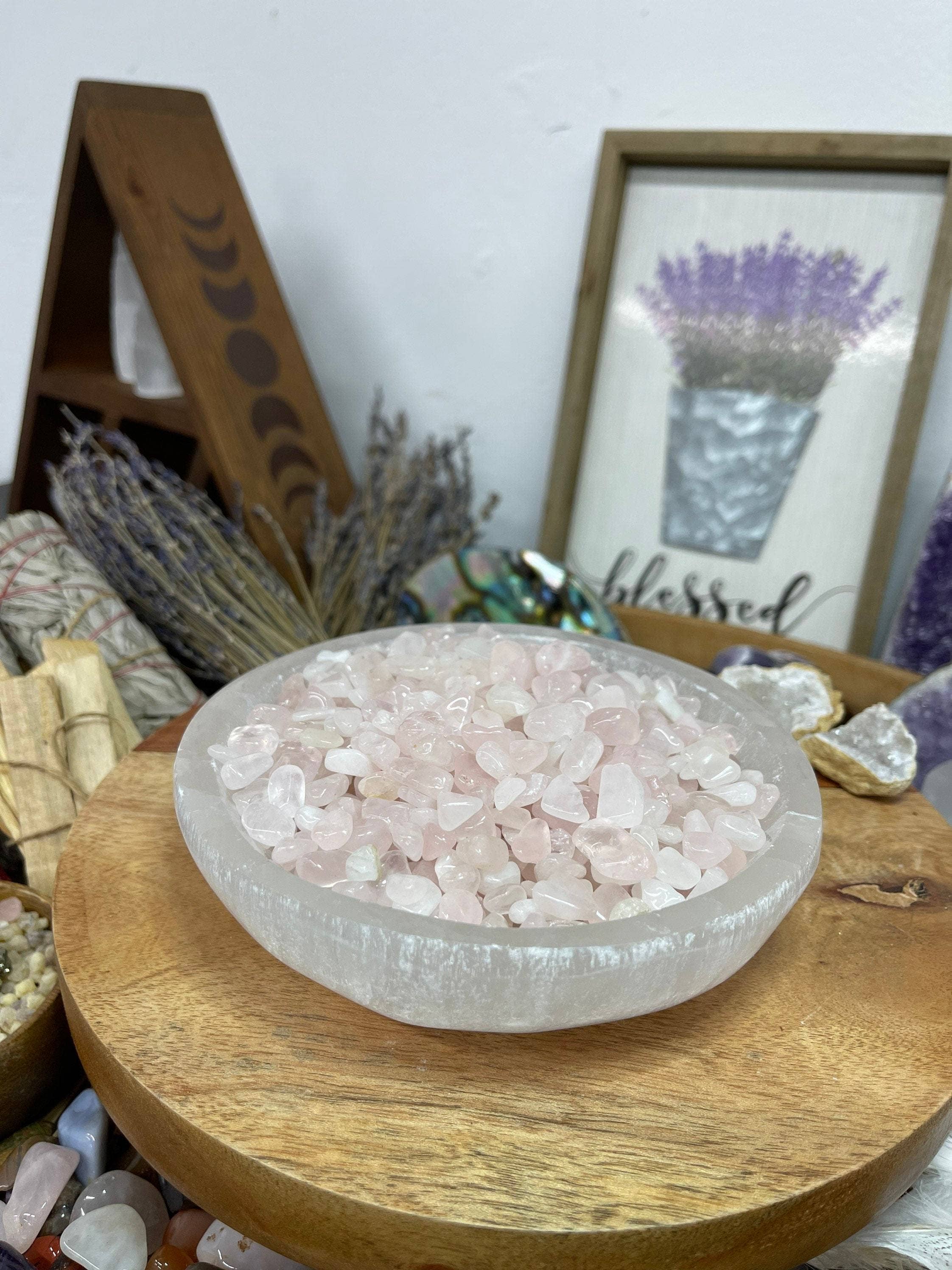 CaNatureLover – wholesale Spiritual stone/crystal – Natural Rose Quartz Tumble Loose Stone Chips8