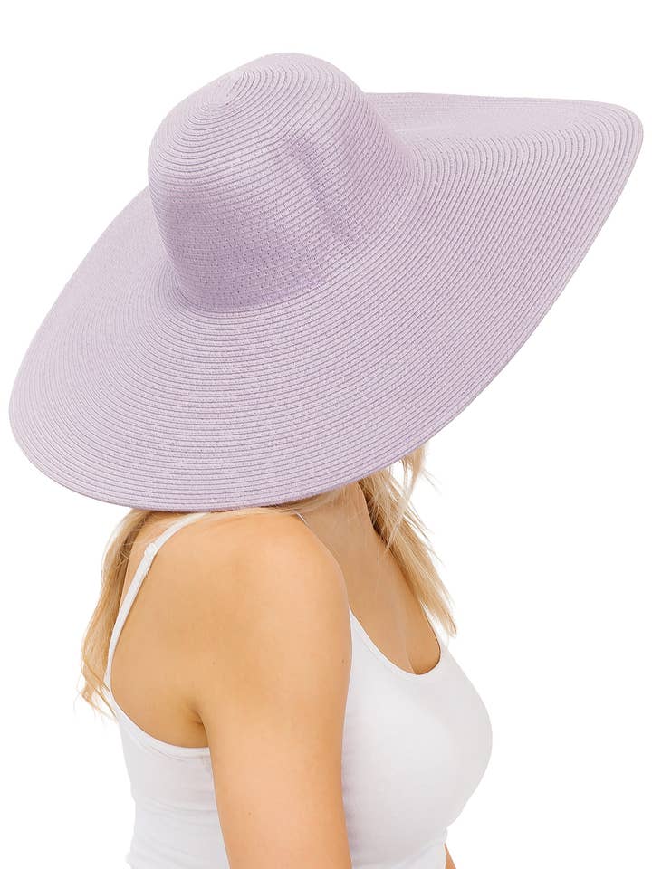 Matte Solid Heavy-Weight Floppy Straw Sun Hat for wholesale by Cap Zone