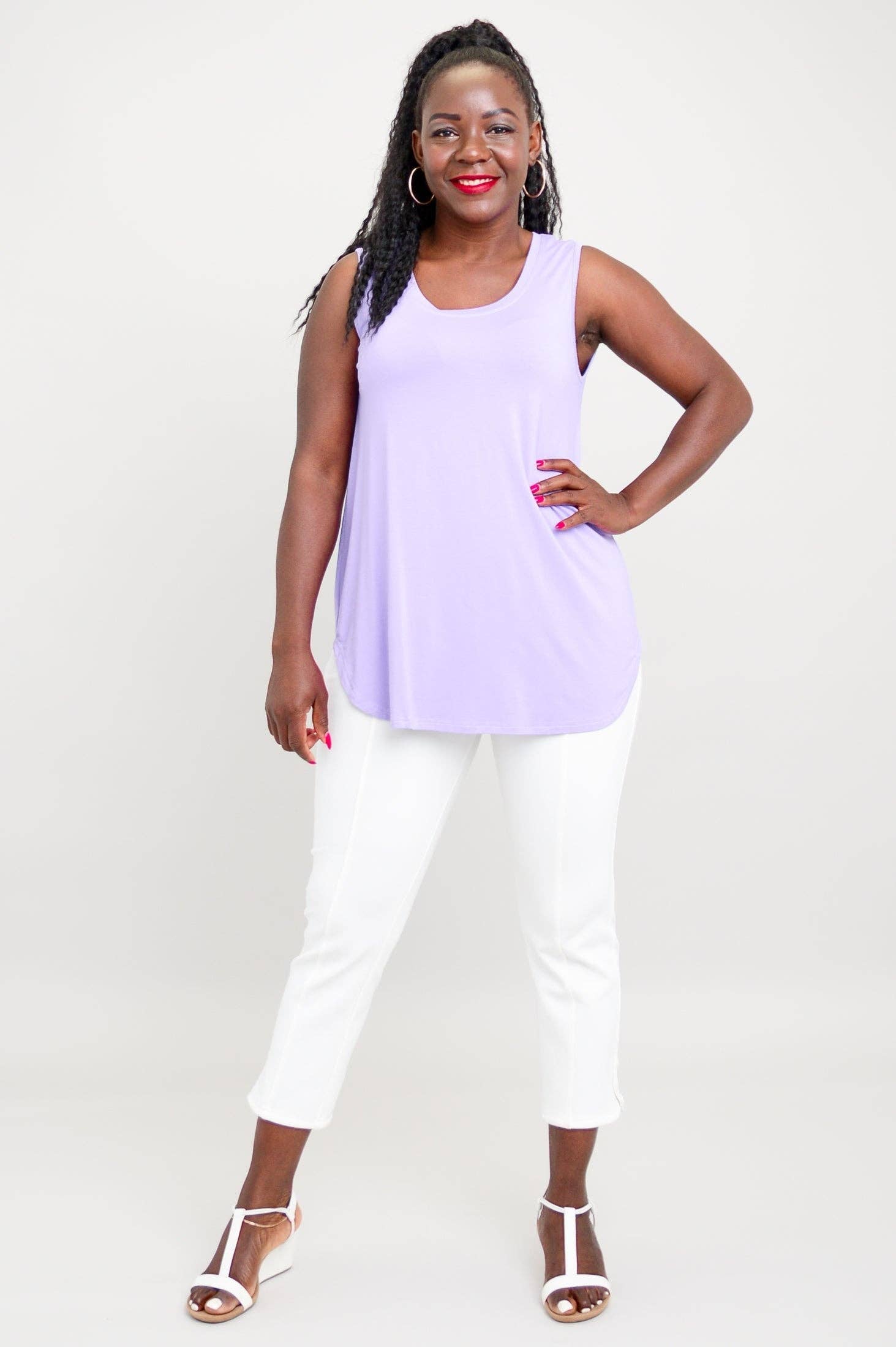 Blue Sky Clothing Co LLC - Vendita all'ingrosso Tunica - Donna - Jazz Tank, lavanda, bambù4