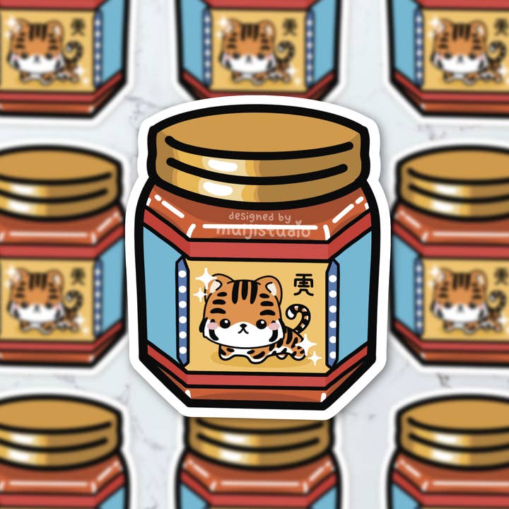 Muijistudio - Wholesale Sticker - Tiger Balm Vinyl Sticker | Chinese Asian Medicine Remedy