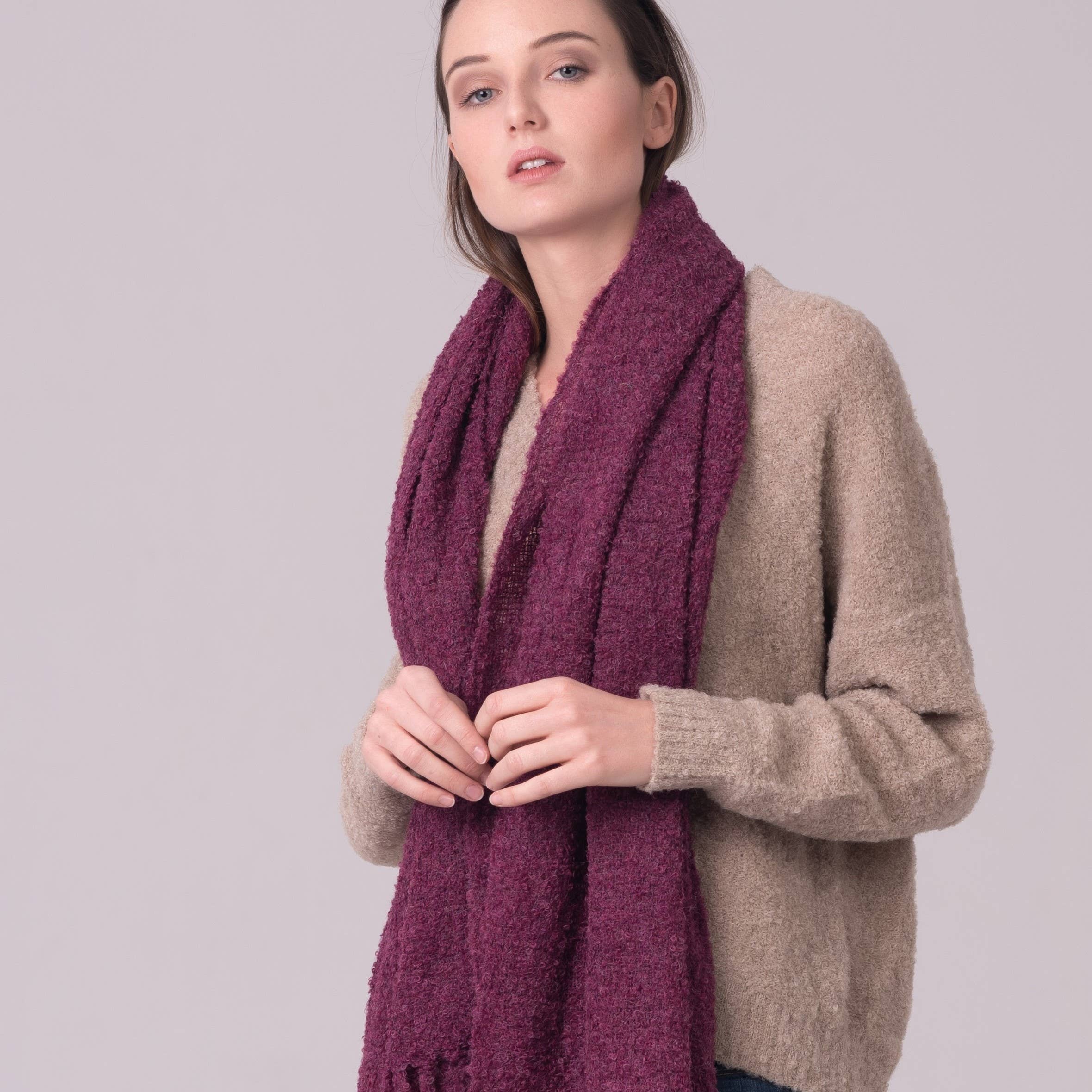 Be ALPACA - Wholesale Scarf - Women's - Bouclé Alpaca Scarf or Chall - VARIOUS COLORS12