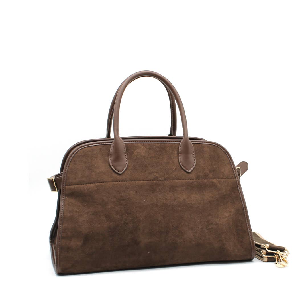 Vimoda - Wholesale Top Handle Bag - Women's - Suede effect bowling bag2