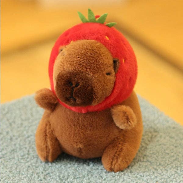 Showcase - Wholesale Stuffed/Plush Toy - Kids & Baby - Capybara in a Hat 9" Kawaii Plush Squishy Pillow Toy (Multiple Styles)