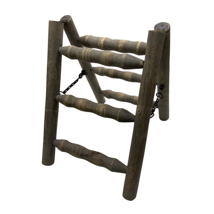 Wilco Home - Wholesale Retailer Display - Home & Living - Tea Towel Folding A-Frame 6-Rung Mango Wood Ladder3