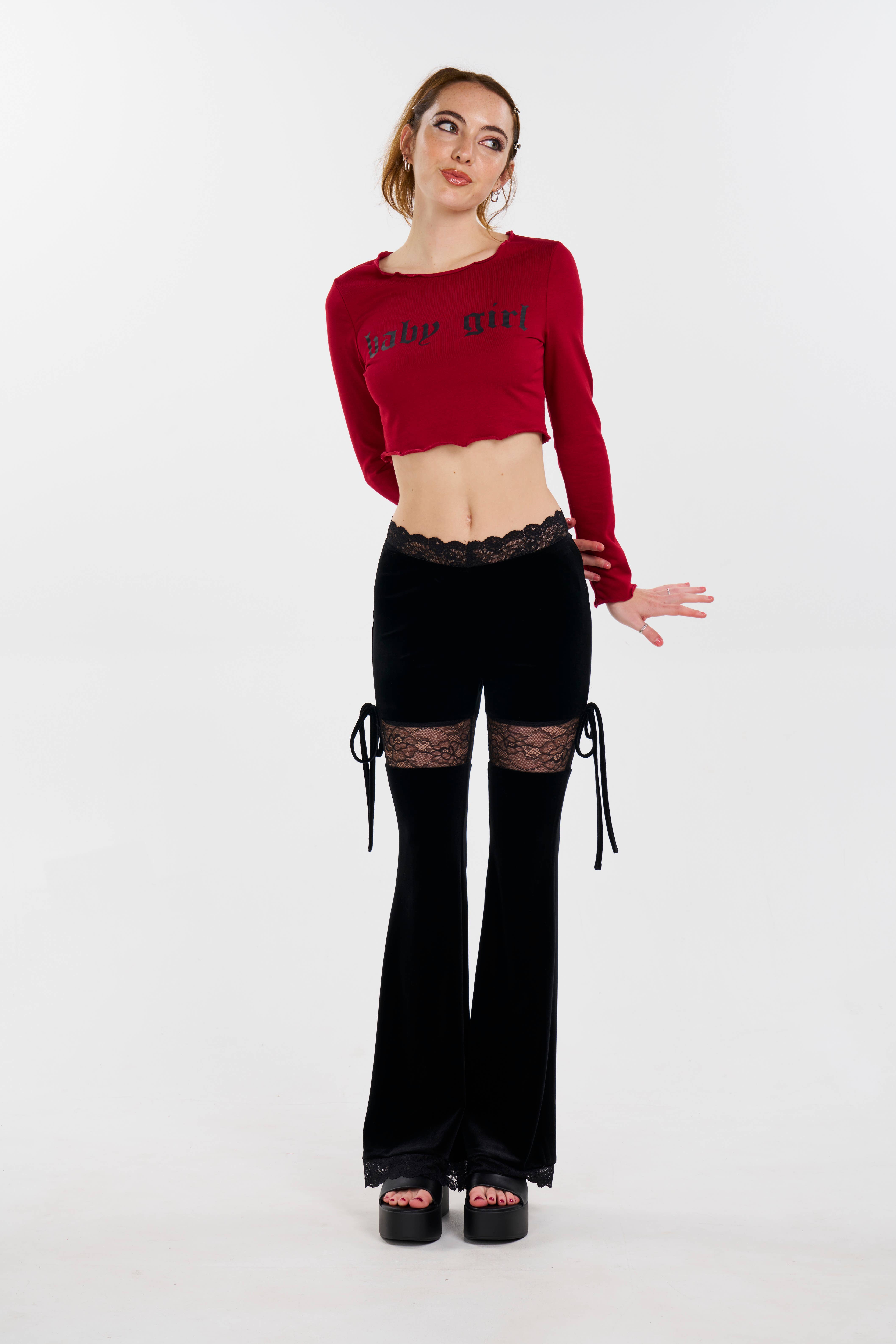 Pretty Damage – wholesale Pants – Women's – Pretty Monster Velvet Pants9