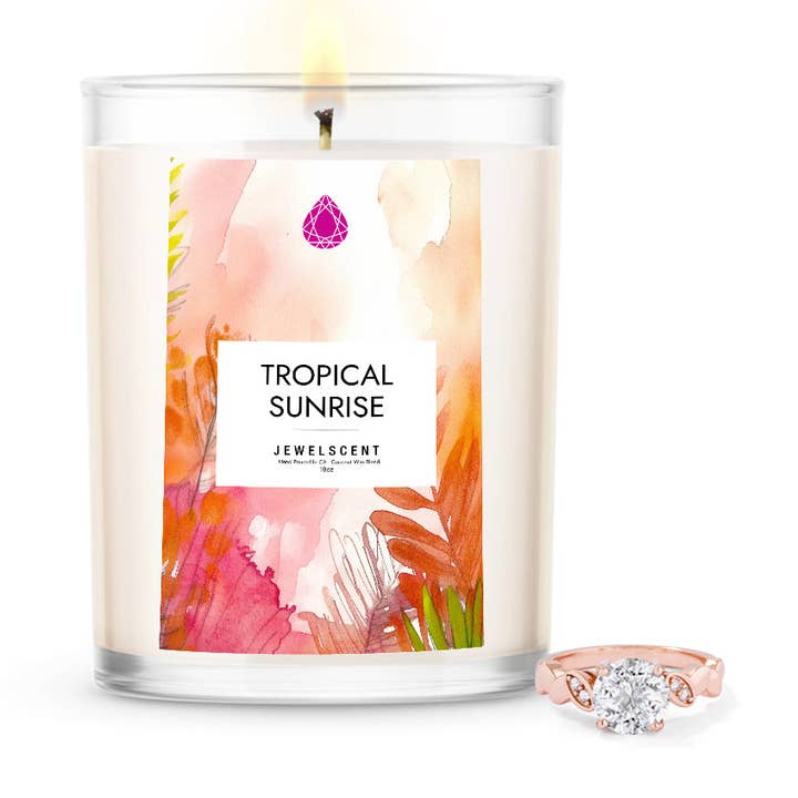 Bougie à bijoux Tropical Sunrise de 18 oz pour la vente par JewelScent