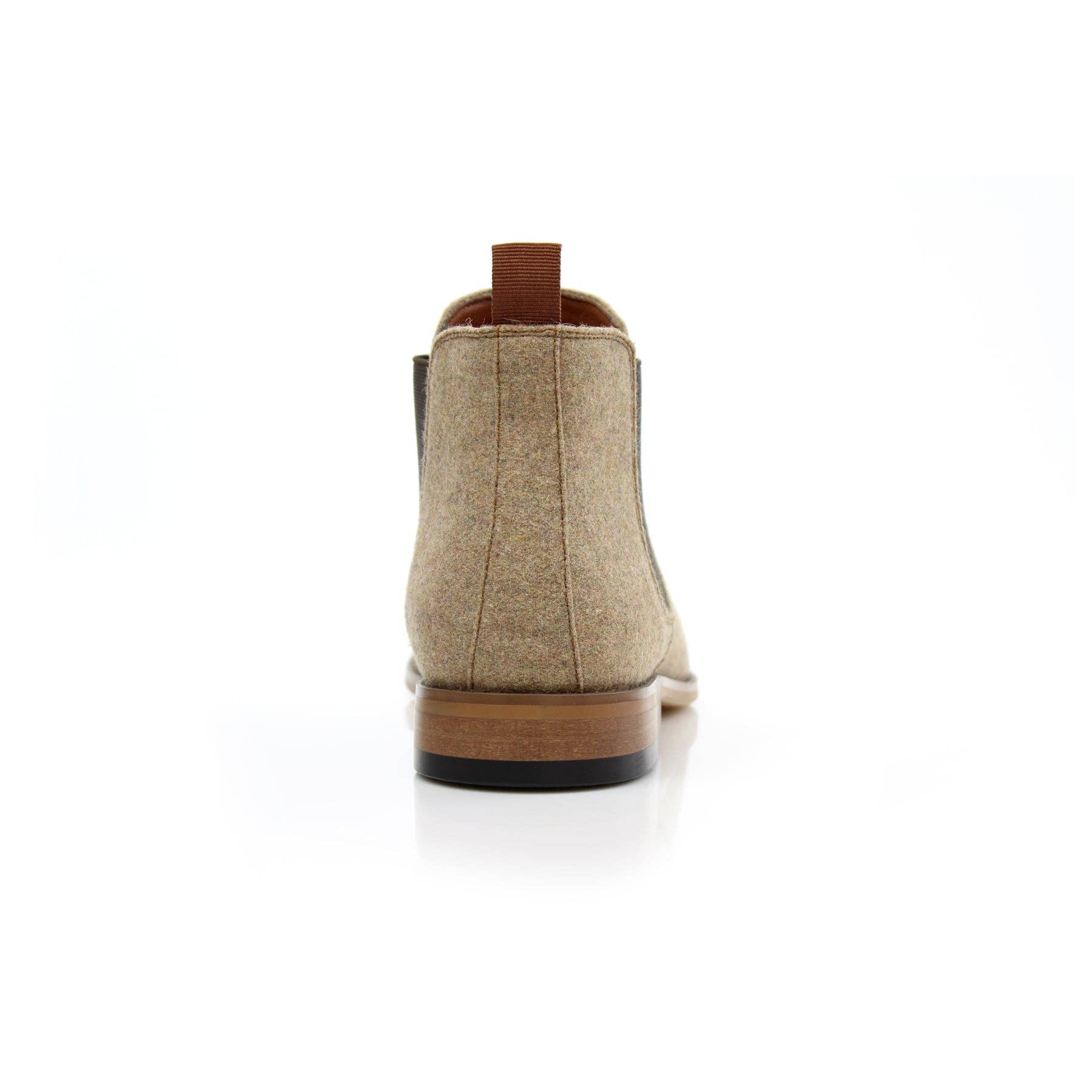 Camel Beige Barrett Polar Fox Men's Wool Chelsea Boots for wholesale on Faire4