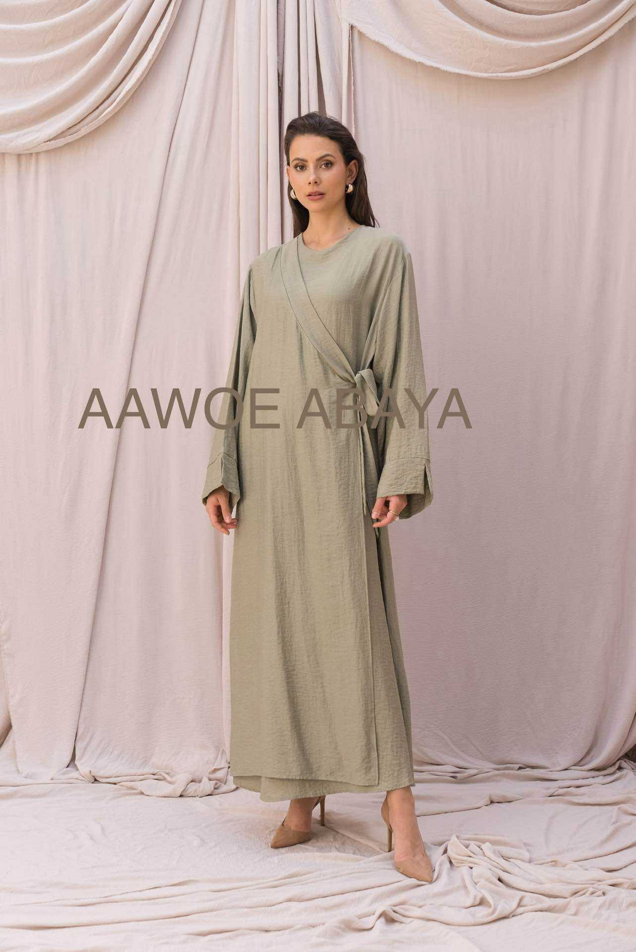 Aawoe Abaya – Kaftan - Mulher por atacado – Vestido Abaya Elegante - 2421-VES12