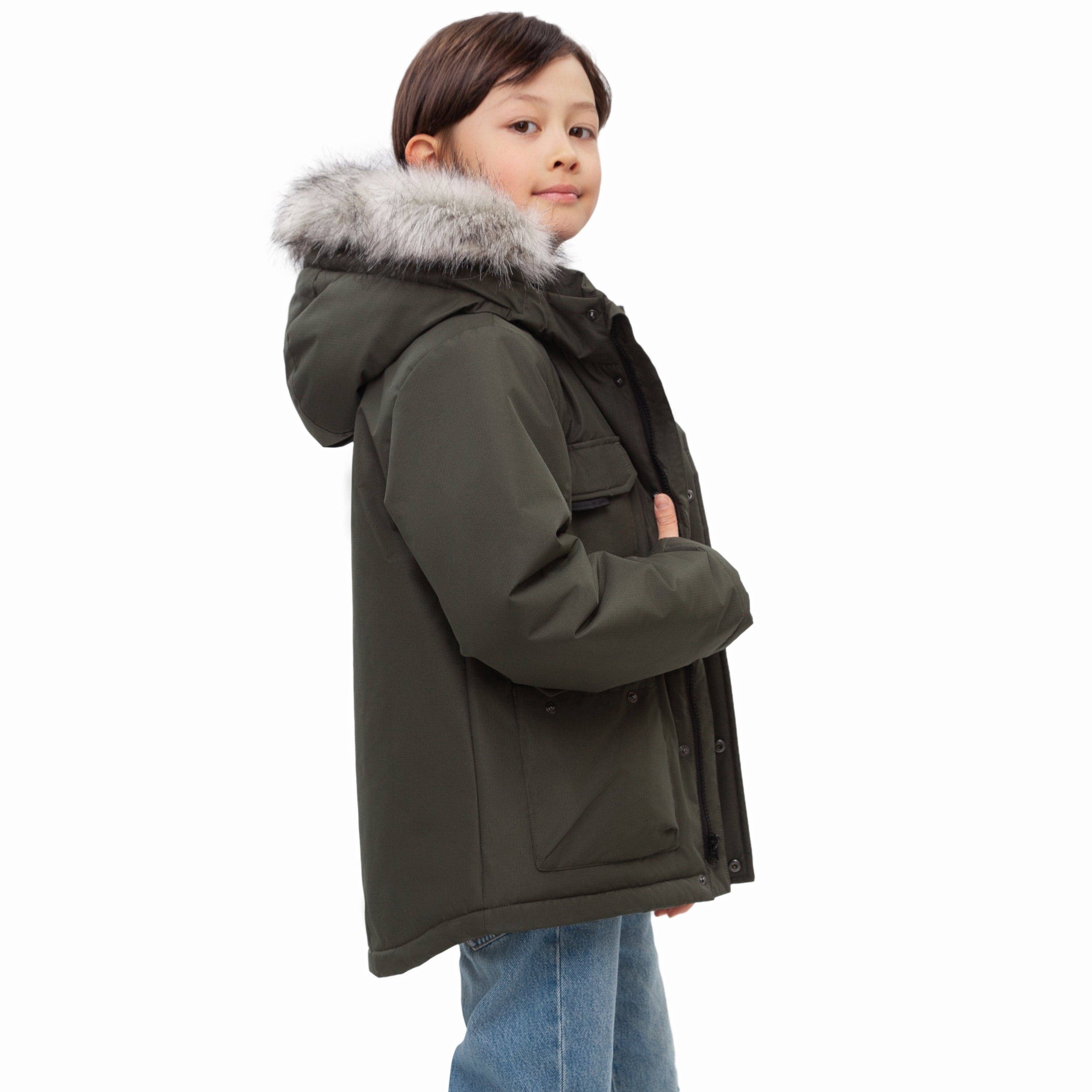 Rokka & Rolla - Wholesale Parka - Kids - Boys' Ripstop Parka Jacket Fleece Lined Winter Coat28
