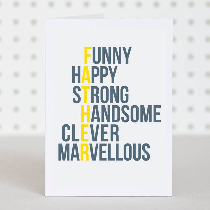 Marvellous Fathers Day Card for wholesale by doodlelove