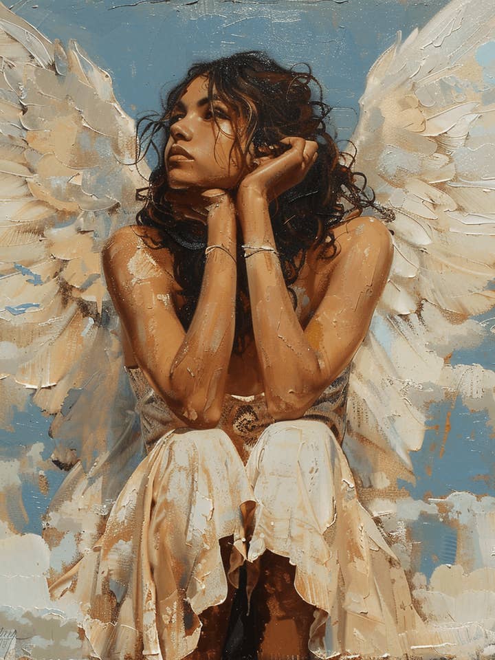 Ängeluppstigning 8 ”x8" konsttryck för wholesale av Mowbi