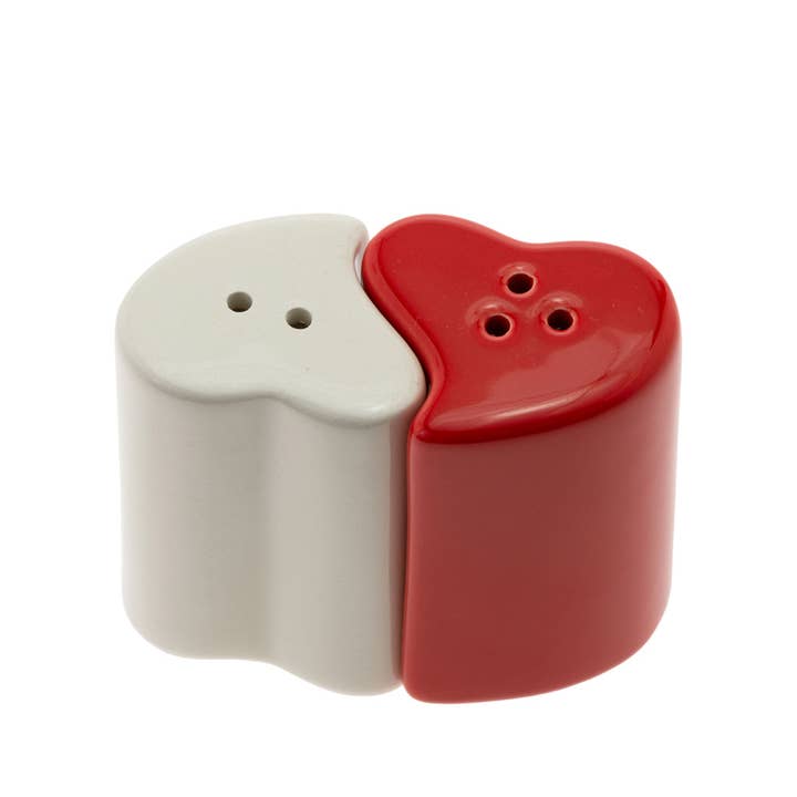 Boston International - Vendita all'ingrosso Set sale e pepe - Saliera e pepiera in ceramica a forma di cuore, scritta a mano, per San Valentino