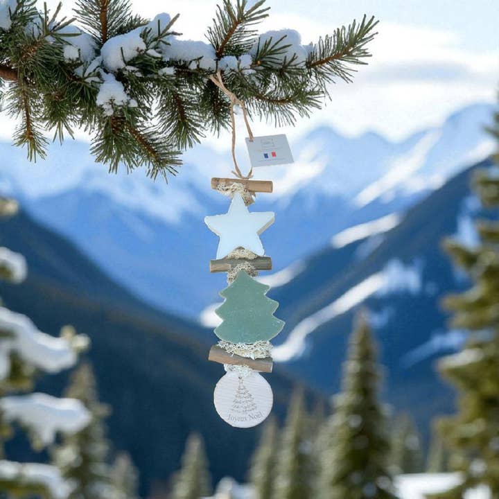 fabrique lomaelle - Wholesale Ornament - Braid 1 White Star 1 green tree 1 round tree Merry Christmas2