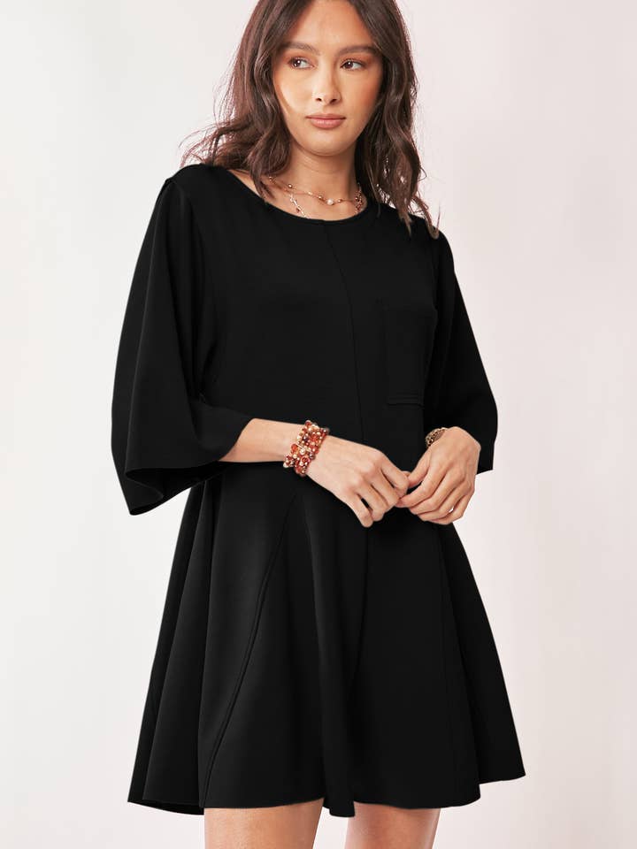 SOLID DRAPED SLEEVE TIES BACK SKORT ROMPER for wholesale by Davi & Dani