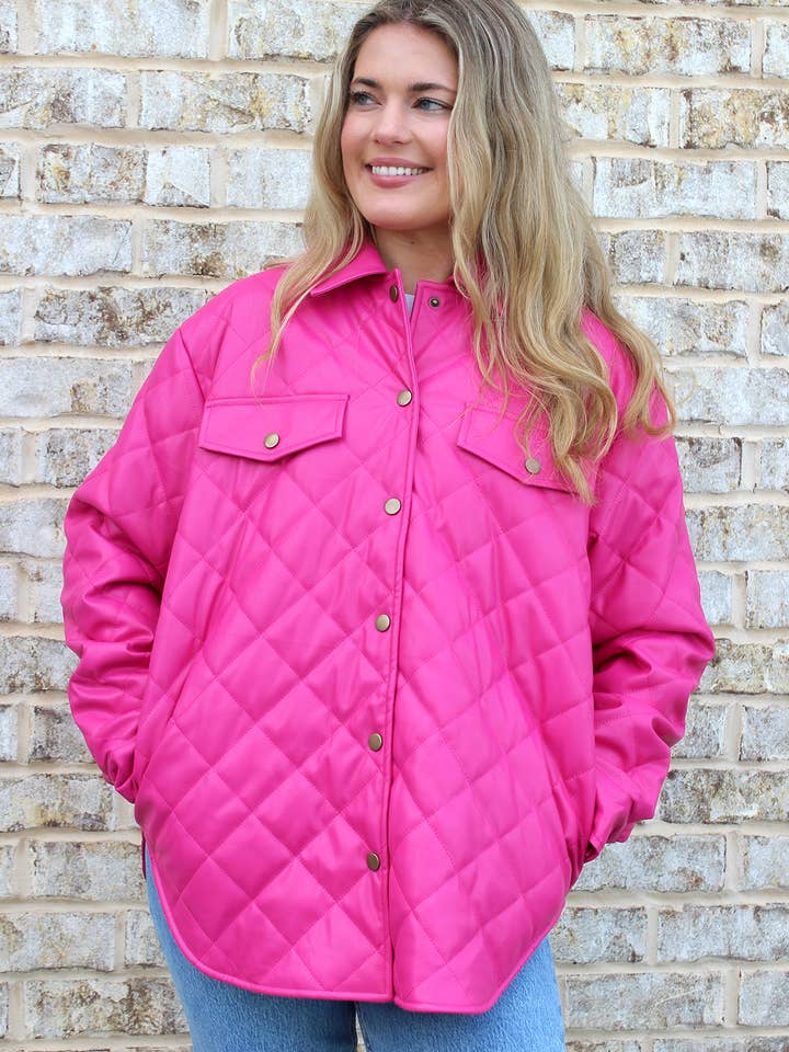 JNC RT (Jen & Co. Outlet) - Wholesale Leather Jacket - Women's - JKT2392 Reign Vegan Leather Quilted Jacket1