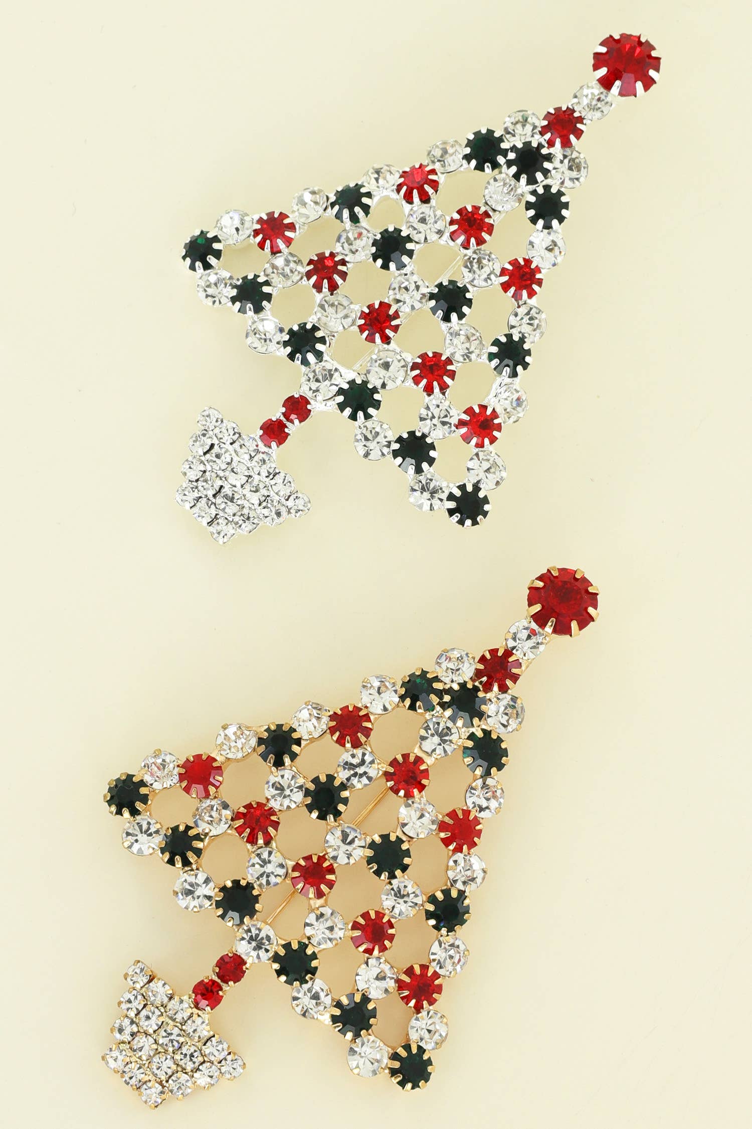 SP Sophia Collection - Wholesale Brooch - Christmas Tree Rhinestone Jeweled Brooch Pin 2
