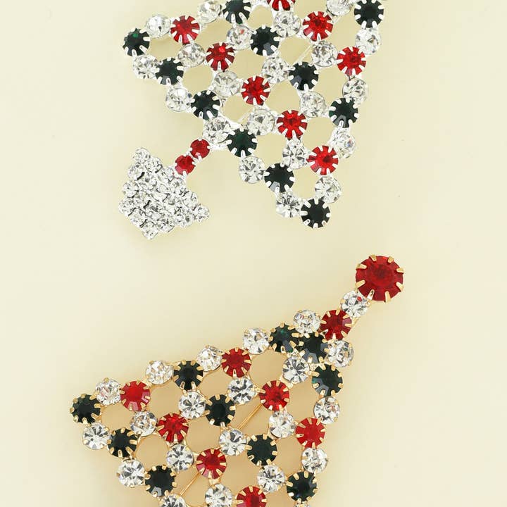 SP Sophia Collection - Wholesale Brooch - Christmas Tree Rhinestone Jeweled Brooch Pin 2