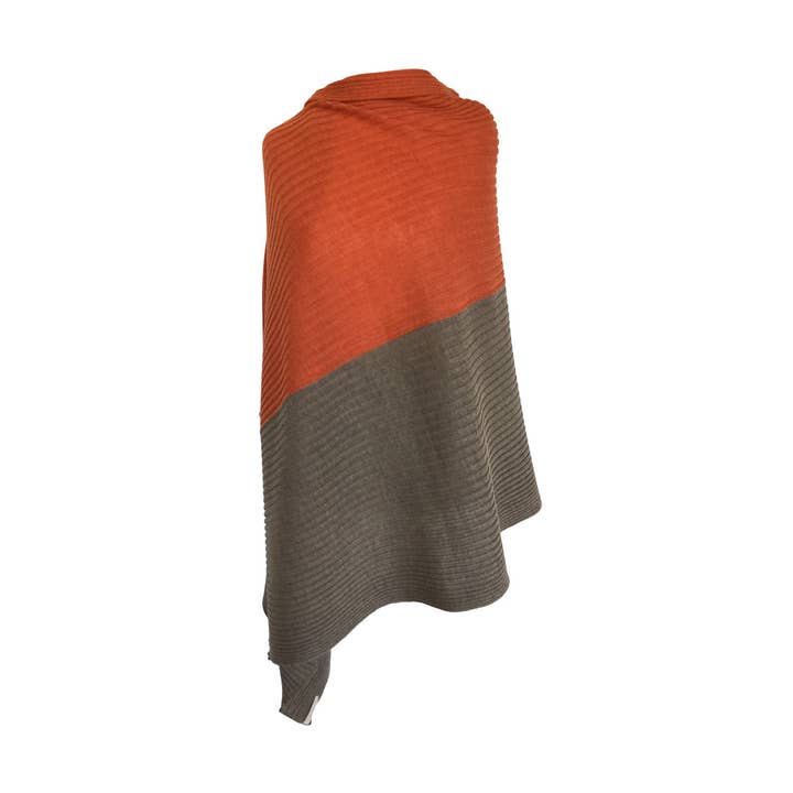 RibStole bicolor - natur/laranja por atacado de austriandesign.at