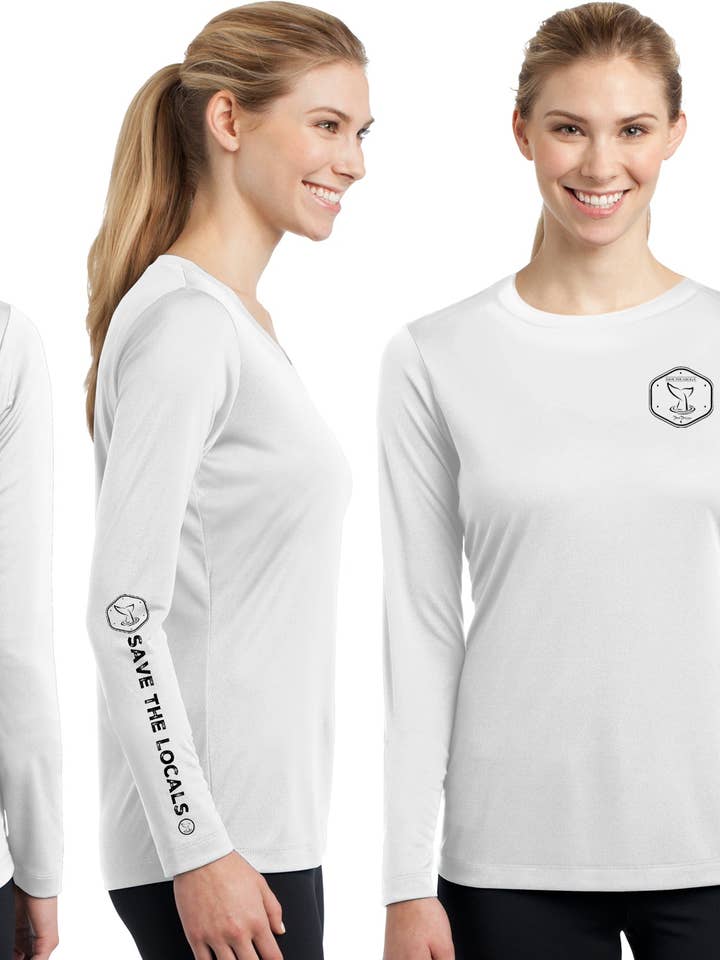 Manches longues Performance Femme Save The Locals Whale Tail pour la vente par David Dunleavy
