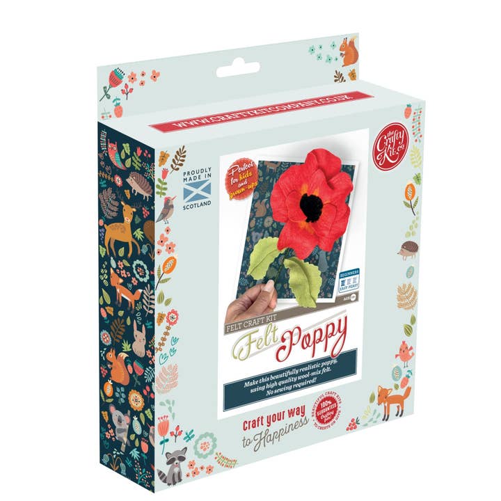 The Crafty Kit Company - Wholesale Doe-het-zelf-knutselset - Vilt Poppy Flower Craft Kit5