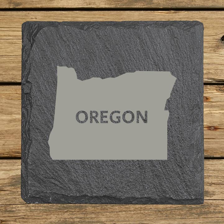 Oregon skiferbordskåner – 16 designs (firkantet eller rund) for engroshandel hos Beach, Cats & Wine