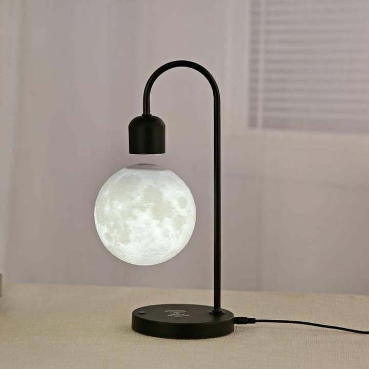 Kiyo Home - Wholesale Accent/Desk Lamp - Levitating Wireless Charger Moon Lamp