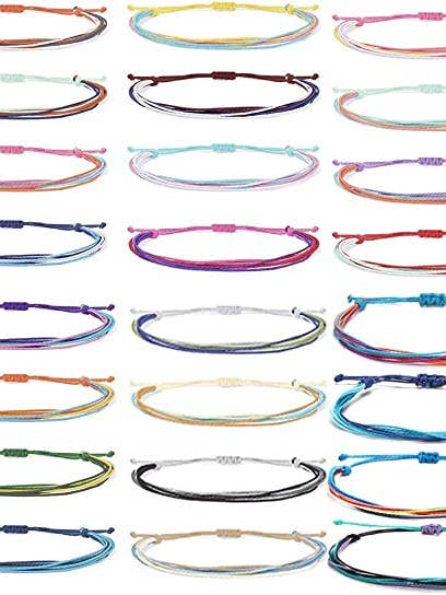 Beachy String Bracelets 24pc Assortment for wholesale by MRKD for Life
