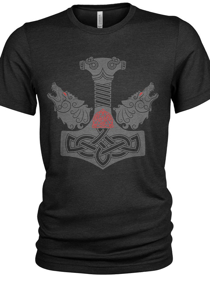 Authentic Vikings Hammer of Thor Men's T Shirt for wholesale by Union Made Raw Denim