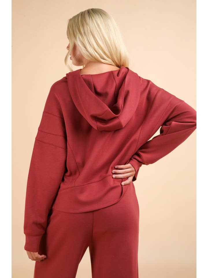 VERY J - Wholesale Activewear Set - Women's - NT11882SET-Oversized Knit Loungewear Top & Pants Set