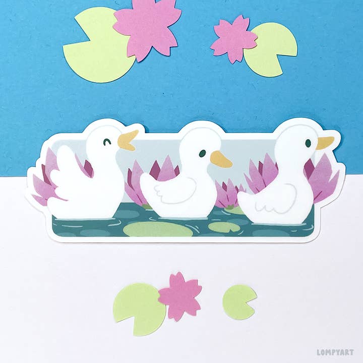 Pond Pals Party Sticker for wholesale by LompyArt