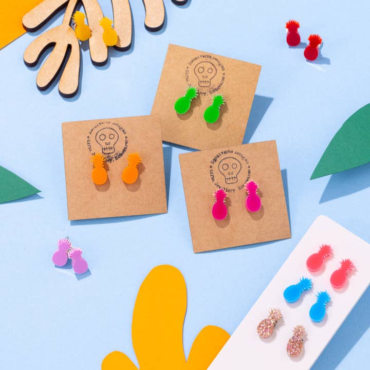 Ananas Stud Øreringe for engroshandel hos Zooniverse Designs